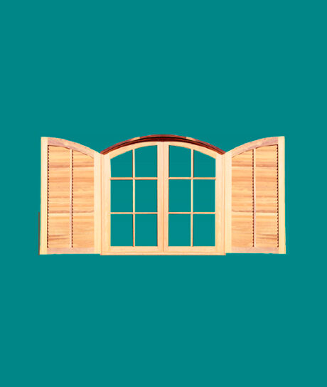 Janela Veneziana Abrir/Abrir – Arco – Madeira
