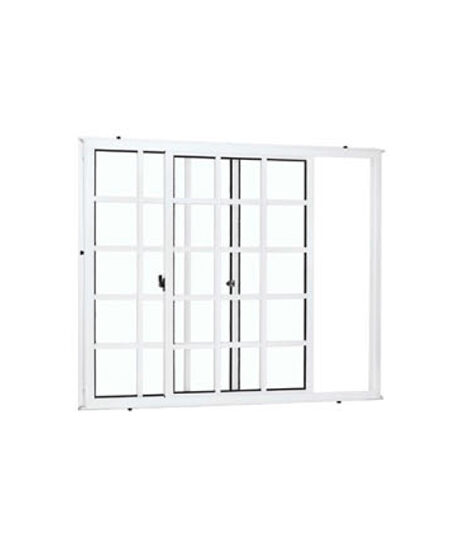 Janela de correr 2 folhas quadriculada