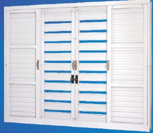 Veneziana Eco Flex 6 folhas com grade Imola – Aço Pintado