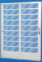 Porta de Correr Carrara 2 folhas horizontal – Aço Pintado