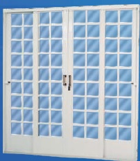 Porta de Correr Carrara 4 folhas quadriculada – Aço Pintado
