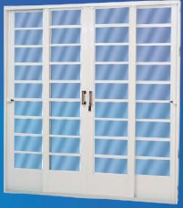 Porta de Correr Carrara 4 folhas horizontal – Aço Pintado