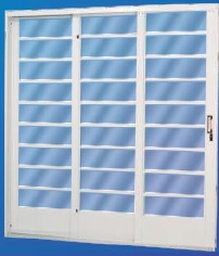 Porta de Correr Carrara 3 folhas horizontal – Aço Pintado