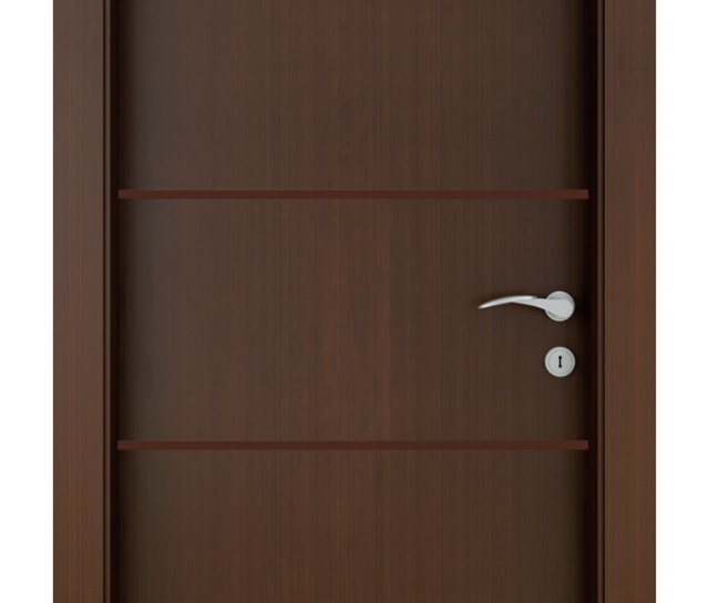 Porta sólida com Impressão Madeirada – Frisada